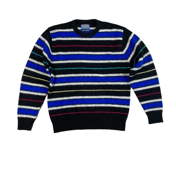 Men’s Pendleton Country‎ Traditionals Virgin Wool Stripe Sweater Large - Picture 1 of 6
